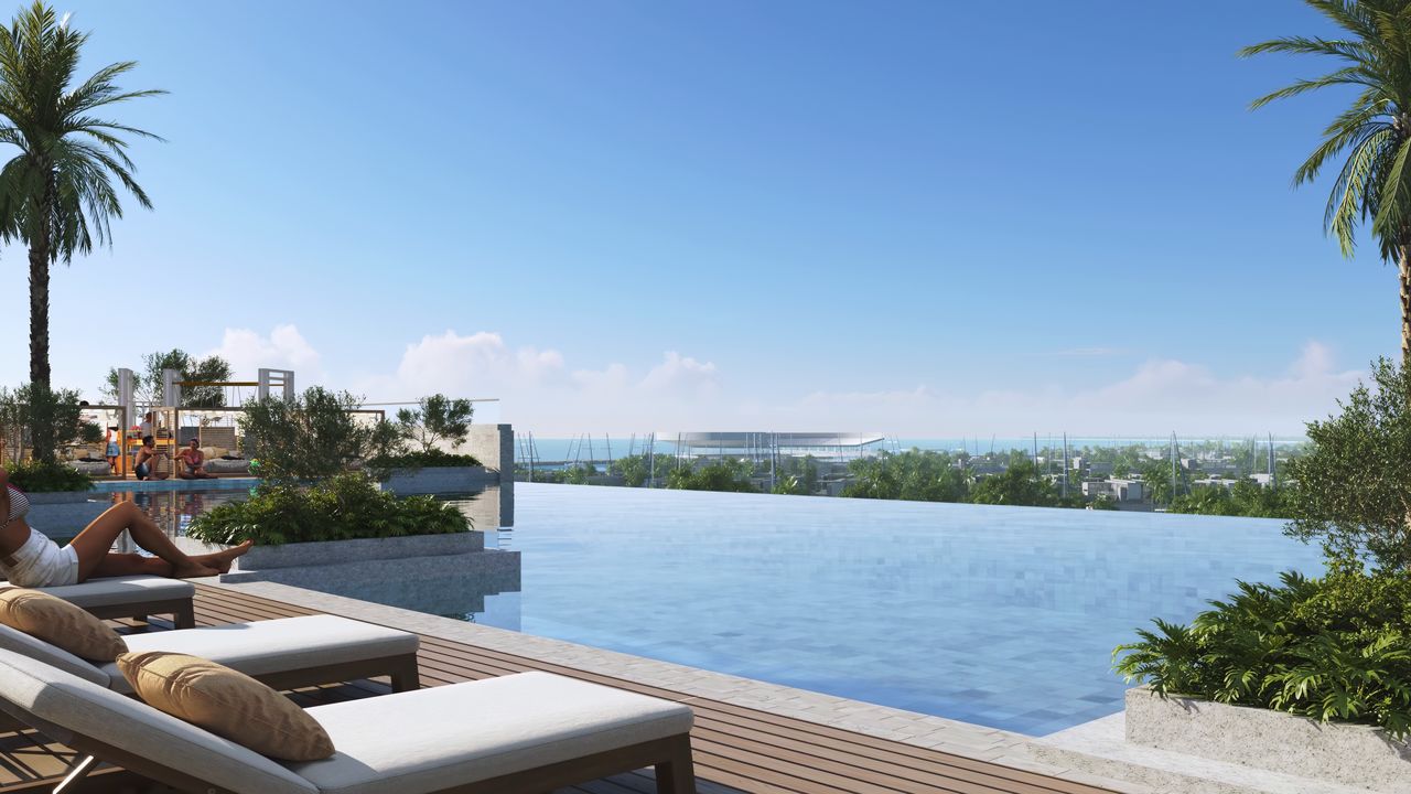 Pool deck overlooking the Black Sea
